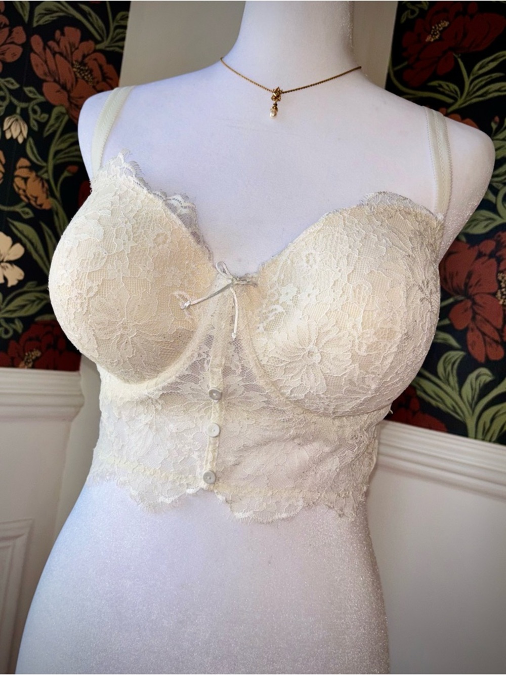 Sparkle ✨ Lace Bridal 🪽 Longline Bra 36D